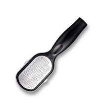 패디플래닝 발바닥 굳은살 발뒤꿈치 각질제거 스테인레스 스틸 휴대용 페디큐어 발 파일 제거제 죽은 피부 발 스크레이퍼 발 강판 스크러버 습식 건조, 검은색