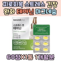 피로회복 긴장 완화 테아닌 마그네슘 중년 어르신 노인 60대 근육이완 단백질 지방 대사 비타민 B6 C 판토텐산 L-THEANINE 아연 트립토판 에너지 생성 로디올라 알파파