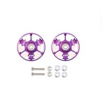 1 쌍 19mm 알루미늄 볼 레이스 롤러 2015 가이드 롤러 95010 tamiya 미니 4wd 자동차 모델 용 예비 부품 용품 14세 이상 미니카, 자주색