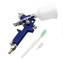 전문 H-2000 미니 에어 페인트 스프레이 건 브러시 HVLP 자동차 에어로 그래프 0.8MM/1.0MM 노즐, [02] 0.8MM EU  Adapter