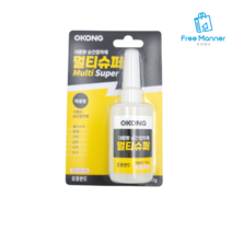 오공 순간 접착제 멀티슈퍼 50g 다용도 접착제 금속 가죽 레자 직물 도자기 석재 돌 목재, 1개