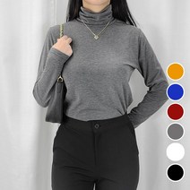 [당일배송] 여성 기모 목 폴라티 6color