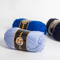 메리노 울 10ply (Merino wool) 100g 메리노울실 메리노실 뜨개실 털실, 321 라이트블루