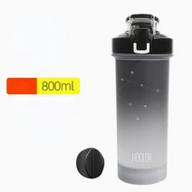 대용량믹서기 업소용믹서기 업소용블렌더 대용량 쉐이커 병 800ml 투명 휴대용 건강 스포츠 단백질 파우더, 03 Black_01 800ml