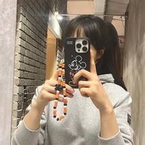 핸드폰스트랩 윤혜진 고현정 스타일 폰스트랩 폰줄 케이스스트랩 니모 베어 핸드스트랩, 블랙베어+니모