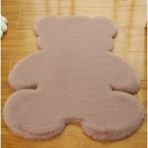 동물모양 러그 장모 밍크 퍼 양모 의자 쇼파 카페트 귀여운 곰 모양 카펫 솜털 미끄럼 방지 바닥 매트 부드러운 소파 커버 카펫 방 깔개