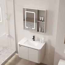 남쪽나무 벽걸이세면대 세면대 세트 (스마트거울) 이케아세면대 욕실세면대 세트 세면기, 60CM, X2, 1개