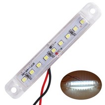 브레이크등 보조제동등 후미등 9LED 방수 측면 경고 빛 여러 가지 빛깔의 트럭 트레일러 버스 밴 폭 램프, 01 white_02 2pcs