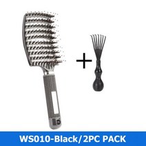 무선 빗고데기 매직기 매직 디멜런트 브러시 강모 나일론 헤어 팝브러시 엉킴 방지 두피 마사지 빗 헤어브러시 팝 미용 스타일링 도구, 샴페인