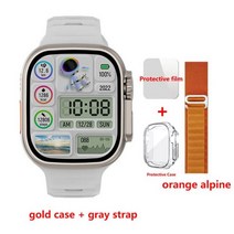 스마트워치 849mm 420*485 NFC 리로지오 intente PK ZD8, Grey-Alpine Orange_49mm