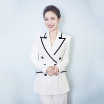 여자면접복장 여성 세미 정장 세트 하객룩 화이트 투피스 A06