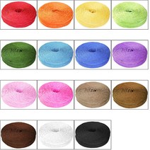 (디머스) 만들기재료 대용량 벌크 종이 굵은지끈 롤타입 15색상 4mm x 200M, 황토색, 1개