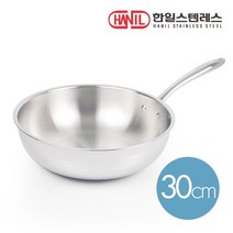 한일스텐레스 올파이브 통오중 스텐 궁중팬, 지름 30cm, 1개