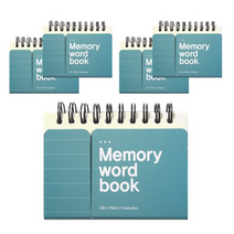 투영디자인 메모리 상철 컬러 단어장 60매, 피콕그린, 10개
