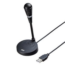 컴퓨터 녹음 방송 USB 일반 일본 SANWA 게이밍마이크, T01-블랙