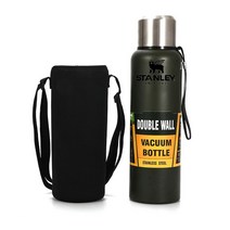 스탠리 500ml 1000ml 이중 벽 스테인레스 스틸 보온 물병 플라스크 진공 커피 컵 텀블러 자동차, 04 Green_02 800ml