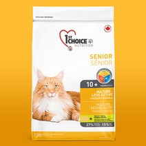퍼스트초이스 시니어용 고양이 건식사료, 닭, 2.72kg, 1개