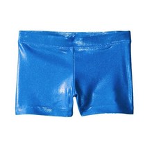 여자 체조 복장 반바지 밝은 색상 바디 슈트 발레 댄스 연습 의류, blue, 140cm