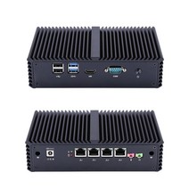 Qotom 미니 PC 4 lan 코어 i3 i5 i7 Opnsense 방화벽 팬리스 Linux 우분투 서버 컴퓨터 Q355G4, 01 Q350G4 i5-4200U, 08 8G RAM 256G SSD