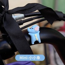 오토바이 악세사리 베스파 헬멧 러버덕 배달대행용품 자전거꾸미기 핸들 배터리 전기 자동차 기관차 장식 작은 액세서리 펜던트 장식 작은 노란색 오리 인형 인형 귀여운, 작은 코끼리 (3m 접착제 보내기)