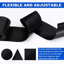 MYFAMIREA 네오프렌 고무 스트립 솔리드 고무 롤 개스킷 DIY 소재 지.. 정품보장, W: 3.2in x T: 1/16in x L: 10F