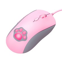 ONIKUMA 귀여운 고양이 발톱 RGB 무소음 유선 게이밍 마우스, 핑크