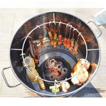 바베큐 항아리 화덕 화로 훈연 캠핑 고기 스테인리스 삼겹살 드럼통 스텐, 스토브, 1개