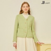JJ지고트 패치 포켓 브이넥 트위드 재킷 GN2A0JKR2