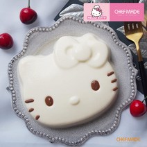 헬로베이킹 쉐프메이드 헬로키티 논스틱 케이크몰드 2사이즈 (젤리 무스 틀 팬 빵 떡), 케이크몰드 6inch(KT7027)