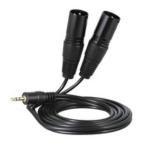 보조 오디오 남성 고품질 3.5mm TRS - 2개의 이중 케이블, 1.5 미터, 설명, 블랙