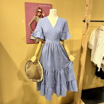 도로시홀릭 브이체크프릴캉캉원피스(D22B53380)