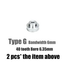 벨트풀리 타이밍벨트 GT2 60 치아 40 30 36 보어 5mm/8mm 타이밍 Alumium 풀리 3D 프린터 용 GT2-6mm 개방, 13 G 40tooth bore6.35