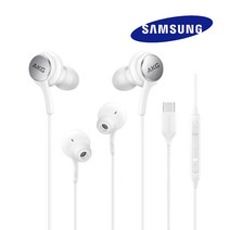 삼성 정품 신형C타입 AKG 이어폰 갤럭시 Z플립 폴드 S22 S21 S20 노트20 노트10 스마트폰 화이트/블랙, 블랙 ( 2개입 )