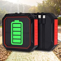 캠핑용발전기 휴대용 비상 소형 자가 무소음 발전기 4개의 위탁 선을 가진 10000mAh 태양 보조베터리 LED, 03 Orange