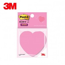 포스트잇 강한점착용 다이컷 노트 76 x 76 mm, 윙크하트, 5개입