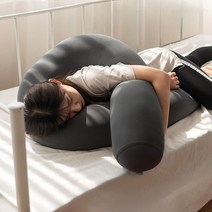 U자형 대형 레그필로우 롱 쿠션 긴 베개 임산부 숙면쿠션 꿀잠 새우잠 수면 사이즈업, 기본형, 그레이