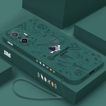 우주 비행사 실리콘 전화 케이스 샤오미 미 11 라이트 5G NE 후면 커버 12s 울트라 12x12s 10 프로 끈이 있, 04 For Mi 11 Lite 5G, 07 G-YK000307