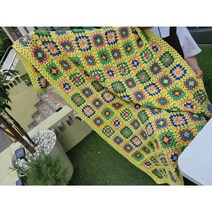 코바늘 손뜨개 사계절 블랭킷 완제품 쇼파커버 감성캠핑 차박담요 스프레드 핸드메이드