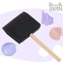티반 목공 미술 7.5cm 폼브 러쉬 스펀지붓 페인트 브러쉬 폴리폼 가구칠 우드슬랩