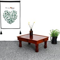 남원은행공방 사각찻상 원형찻상 1인 2인 사각다과상 원형다과상 사각향로상 원형향로상 돌잡이상 티테이블 찻상, 사각 샤벨유전 51x39