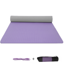 DRAGRA 8mm TPE 요가매트 양면 미끄럼 방지 요가 매트 실내 요가 매트 요가 필라테스 헬스트레이닝 매트 초보자 와이드 디자인 요가 매트, 자주색