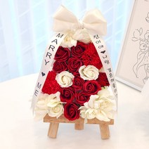 미니화환 개업 승진 축하 집들이 기념일 졸업 생일선물, 로즈레드미니화환, 15번문구
