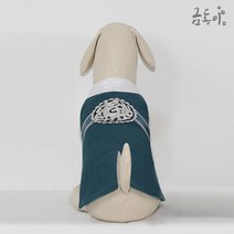 금동이 펫 GM010 청록삼족오패치 강아지 고양이 애견 한복, 2XL(XXL)