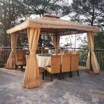 펜션 풀빌라 조립식 감성원두막 정자 파골라 사각정 바베큐장, 3x3m초가파빌리온