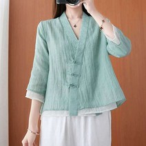 생활한복 여자 계량한복 삼베 모시