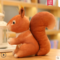 다람쥐 인형 귀여운 청솔모 봉제인형 진짜같은 동물인형, 오렌지