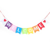 웰컴 파티 펠트 가랜드 WELCOME 장식 소품 배너 데코, 단품