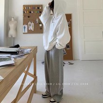 봄가을 오버사이즈 후드 맨투맨 여성 커플 긴팔 상의 오버핏 후드티 Whr0594