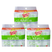 3M 스카치브라이트 테이프클리너 리필 중형 3개입 3개 (총9개), 3개