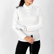 순이들 여성 골프 어깨 배색 긴팔 카라티셔츠